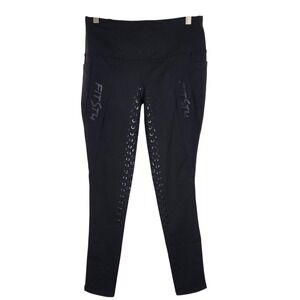 FITST4 SPORTS Fleelice Riding Leggings Womens Small Black Fleece Full Seat Grip